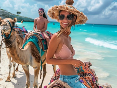 Camel rides in Cabo San Lucas
