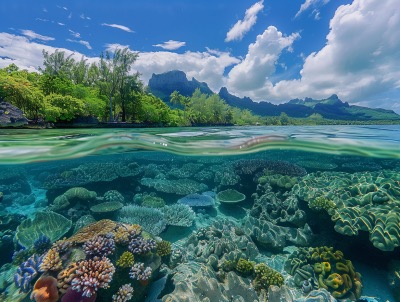 Coral Gardens in Bora Bora