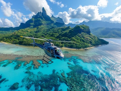 Helicopter tours in Bora Bora