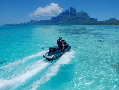Jet Skiing in Bora Bora