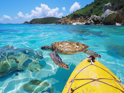 St. Thomas Kayak and Sea Turtle Snorkel Excursion