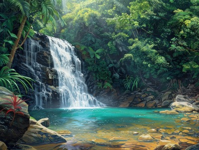 La Mina Falls In El Yunque Rainforest