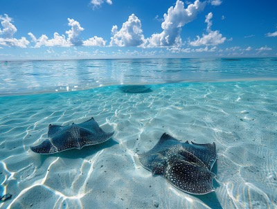 Leopard Rays Trench in Bora Bora