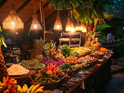 Luau Kalamaku and buffet Dinner in Kauai