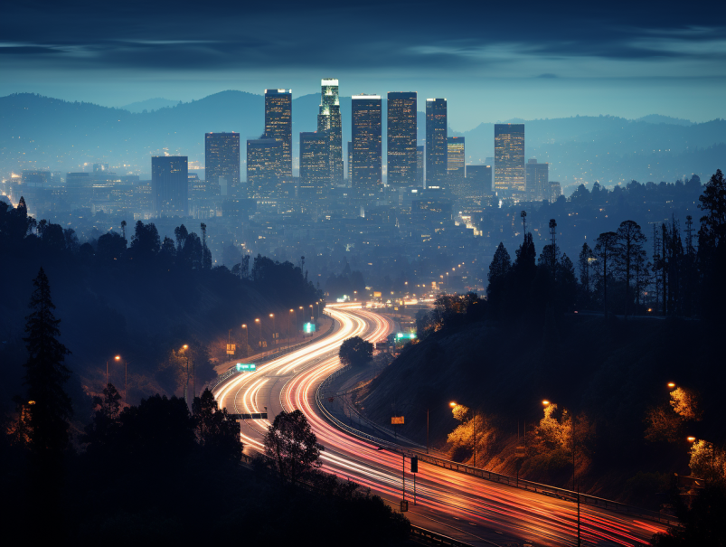 Mulholland Drive in Los Angeles