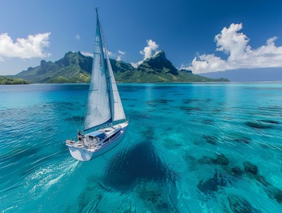 Sailing in Bora Bora