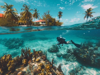 Scuba diving in Placencia Belize