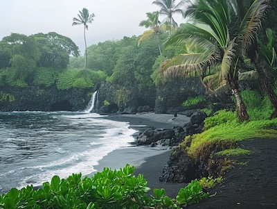 Hilo Shore Excursion: Active Volcano Waterfall Black Sand Beach