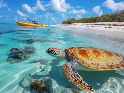 Shore Excursion: Kayak Turtle Park in Bahamas