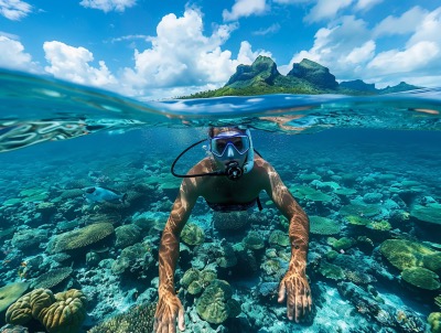 Snorkeling in Bora Bora