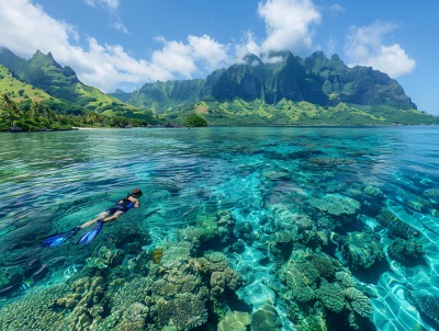 Snorkeling in Moorea