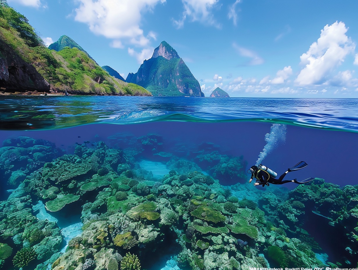 Snuba diving in St. Lucia