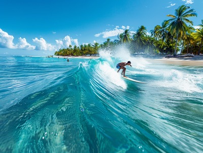 Surfing in Punta Cana