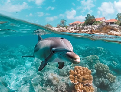 Swimming with Dolphins in Curacao
