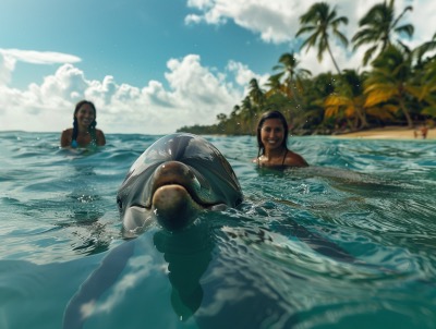 Swimming with dolphins in Puerto Plata