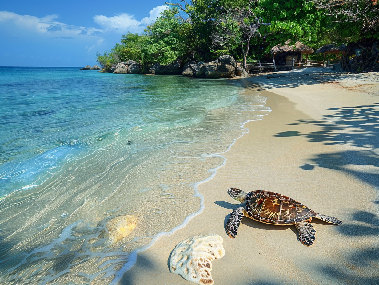 Turtle beach in Ocho Rios