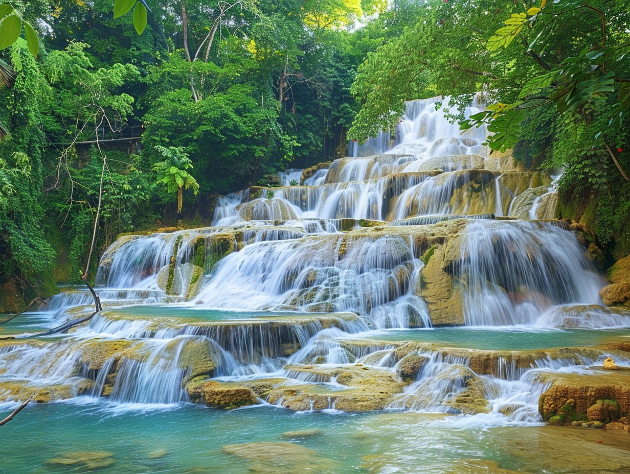 Visit Dunn’s river falls in Montego Bay
