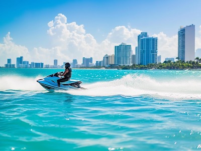 Waterskiing and Jet Skiing in Miami