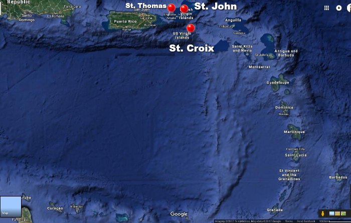 Where are US Virgin Islands on the map?