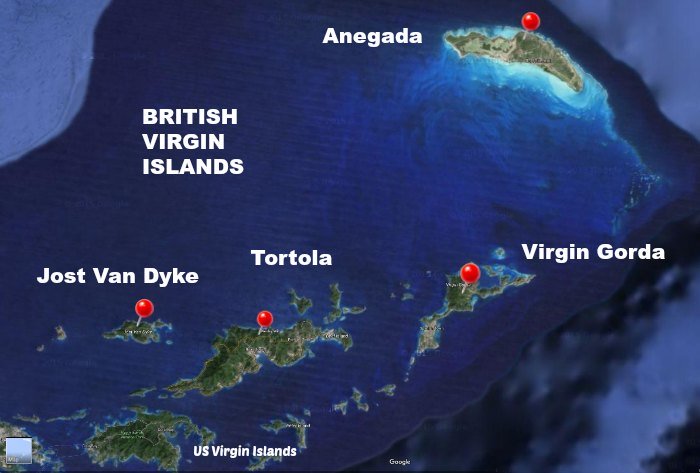 British Virgin Islands Map