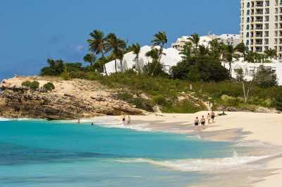 Mullet Bay Beach in St Maarten