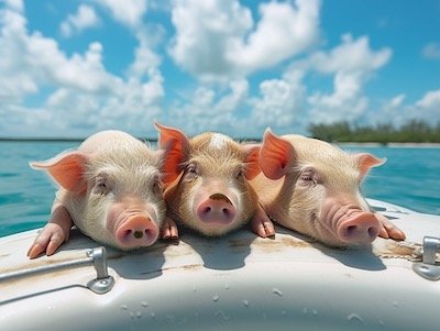 Swimming Pigs Day Away Power Boat Tour from Nassau
