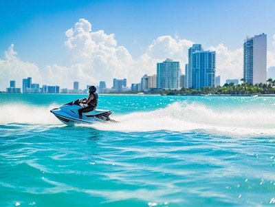 Waterskiing and Jet Skiing in Miami